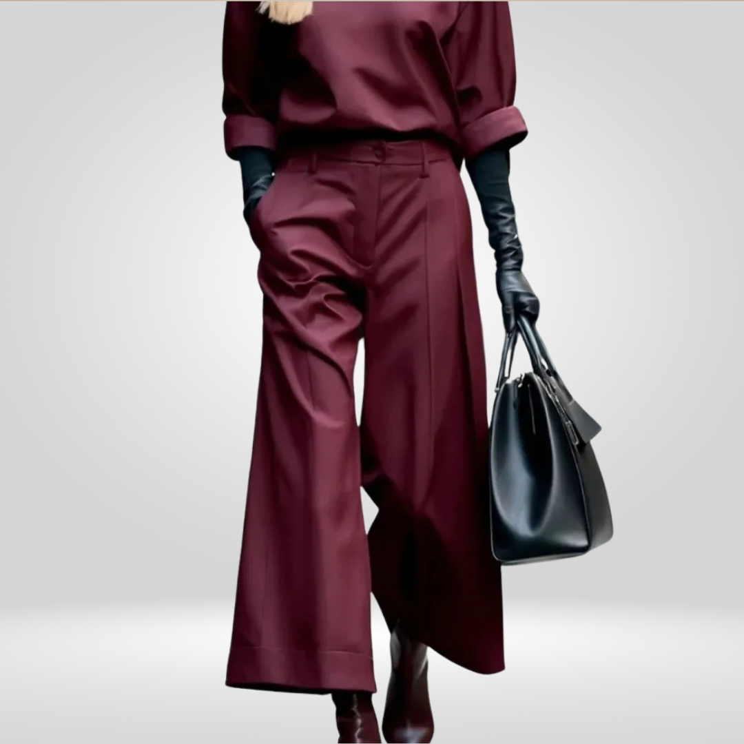 Dames Hoge Taille Broek - Wijde Pantalon voor Kantoor