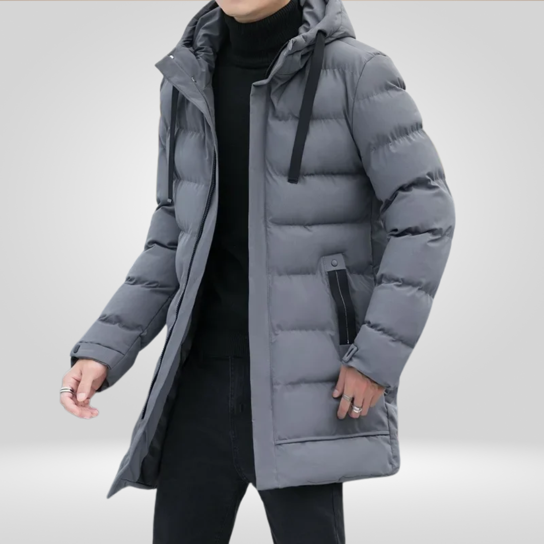Heren Winterjas - Slanke Lange Katoenen Coat in Koreaanse Stijl