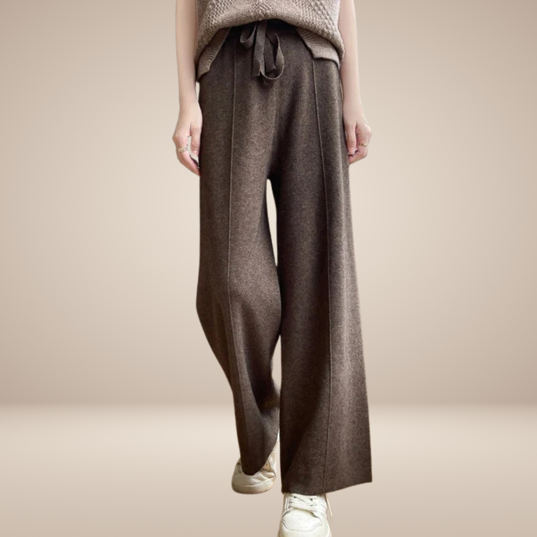 Relaxed Cashmere Broek voor Dames – Zachte en Luxe Pantalon