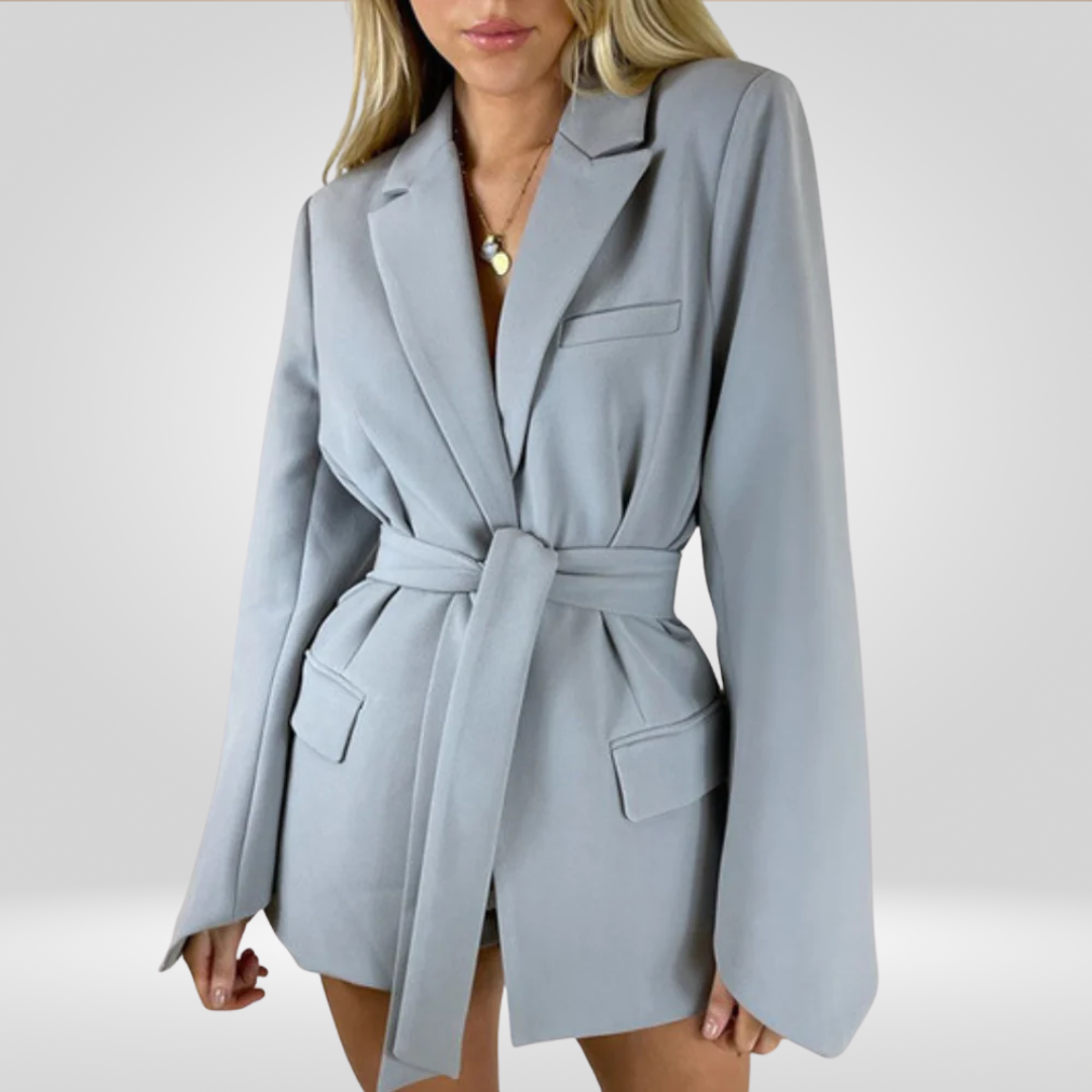 Stijlvolle Dames Blazer met Ceintuur – Elegante & Tijdloze Look
