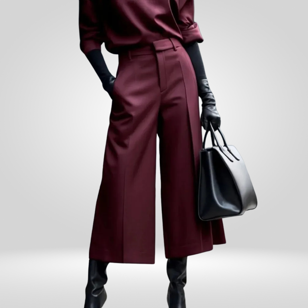 Dames Hoge Taille Broek - Wijde Pantalon voor Kantoor