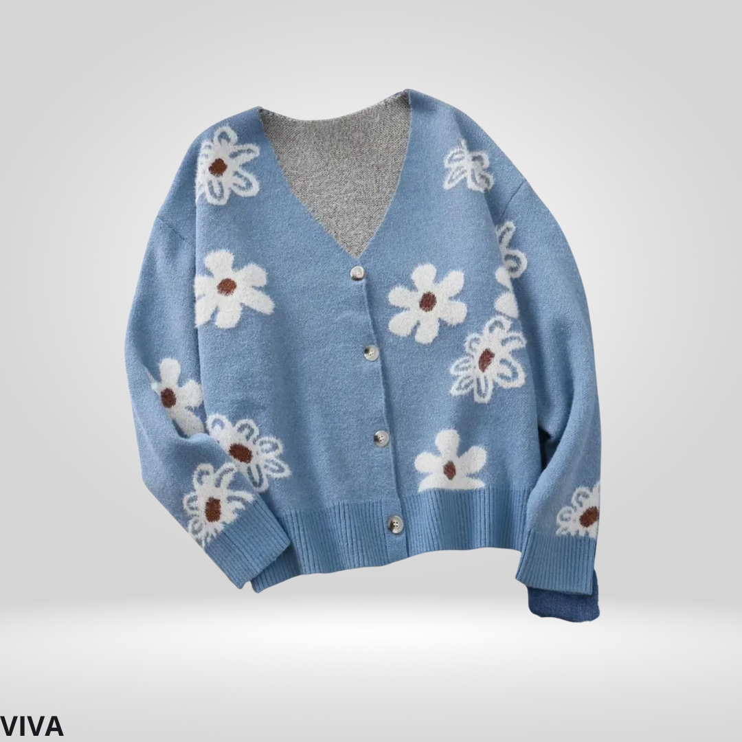 Dames Vest met bloemendessin