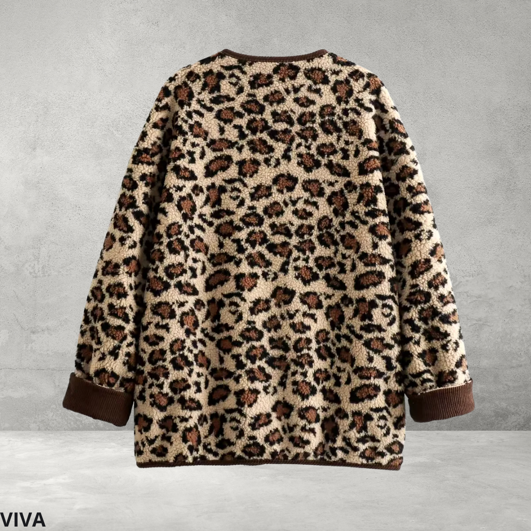 Leopard Winter Fleece Coat