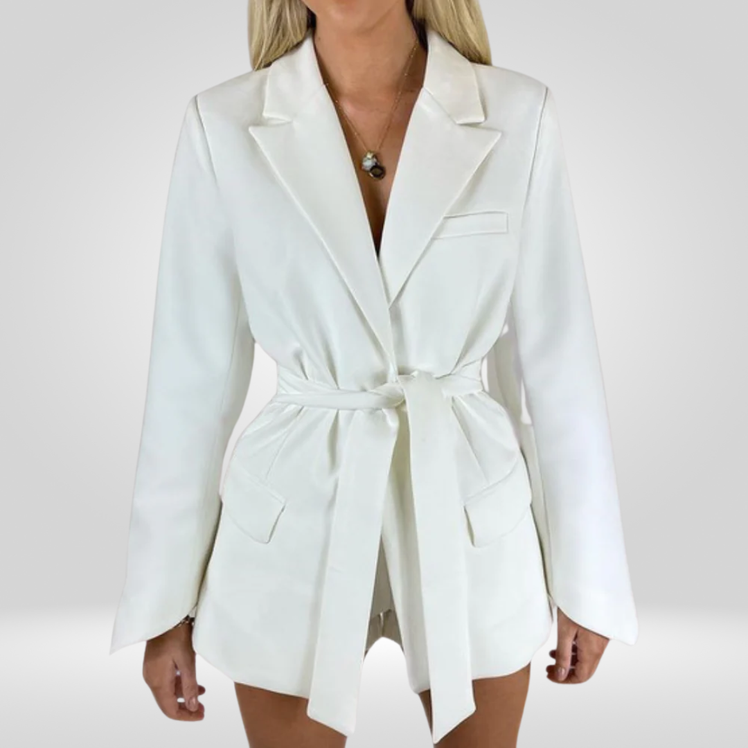 Stijlvolle Dames Blazer met Ceintuur – Elegante & Tijdloze Look