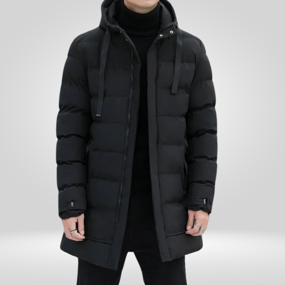 Heren Winterjas - Slanke Lange Katoenen Coat in Koreaanse Stijl