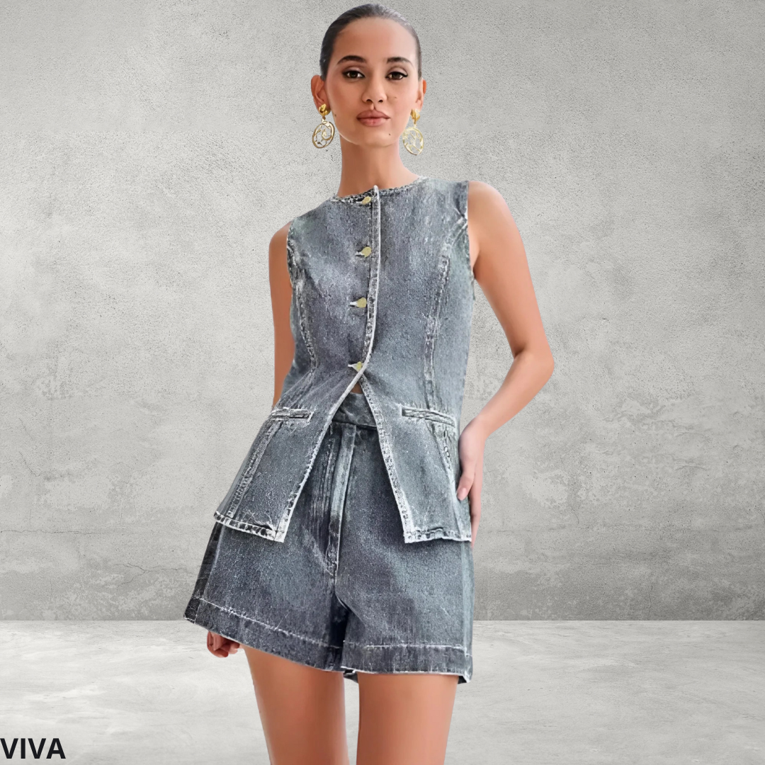 Trendy Denim Broek en Jasje
