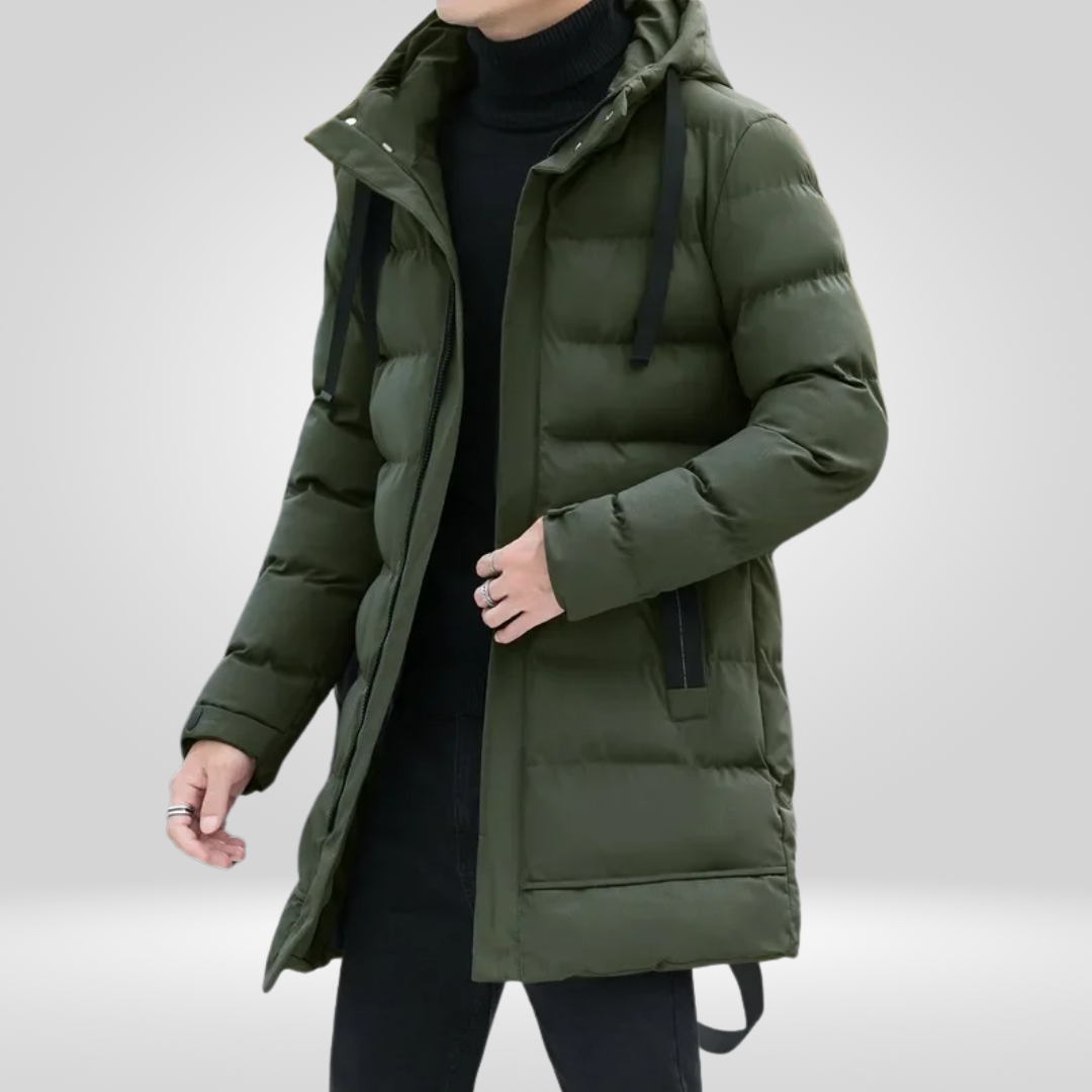 Heren Winterjas - Slanke Lange Katoenen Coat in Koreaanse Stijl