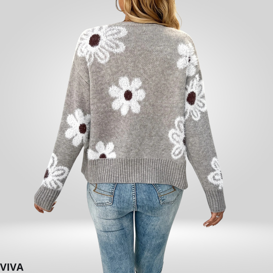 Dames Vest met bloemendessin