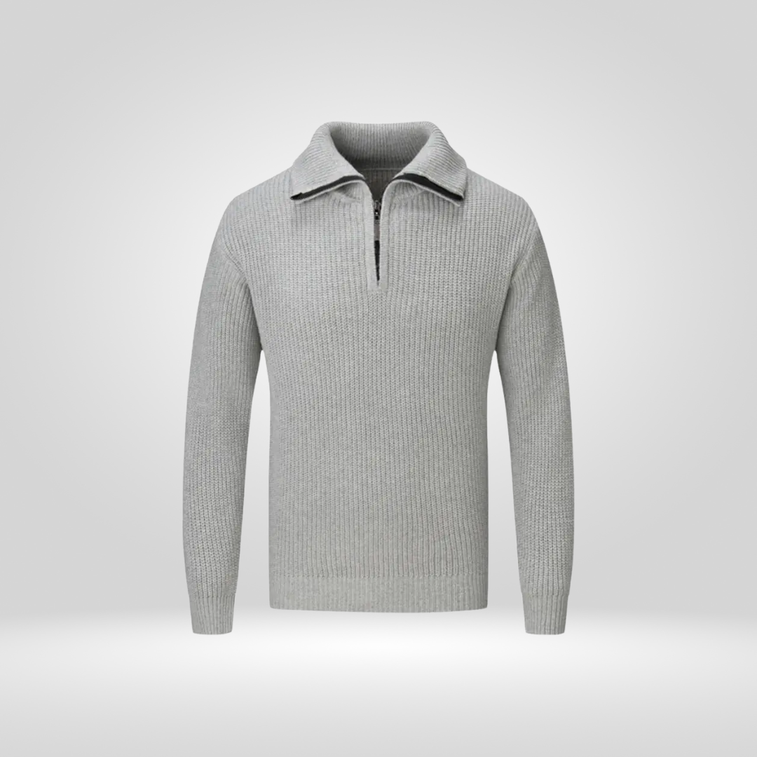 Wollen Half-zip trui voor heren