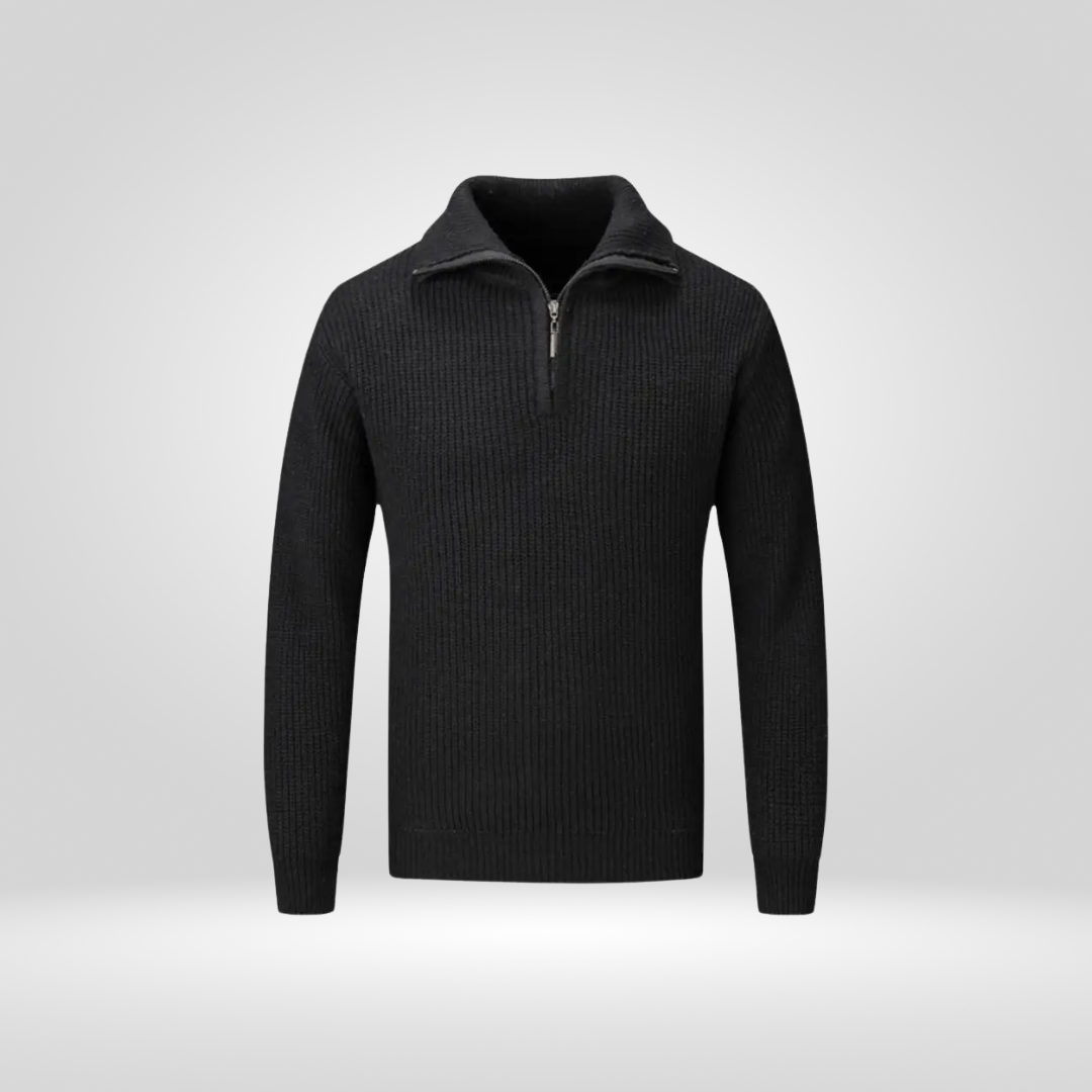 Wollen Half-zip trui voor heren