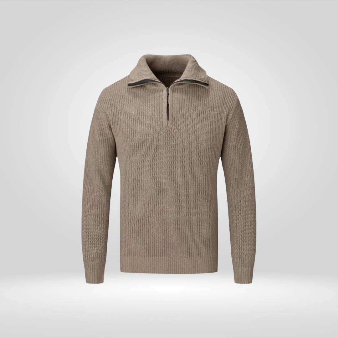 Wollen Half-zip trui voor heren