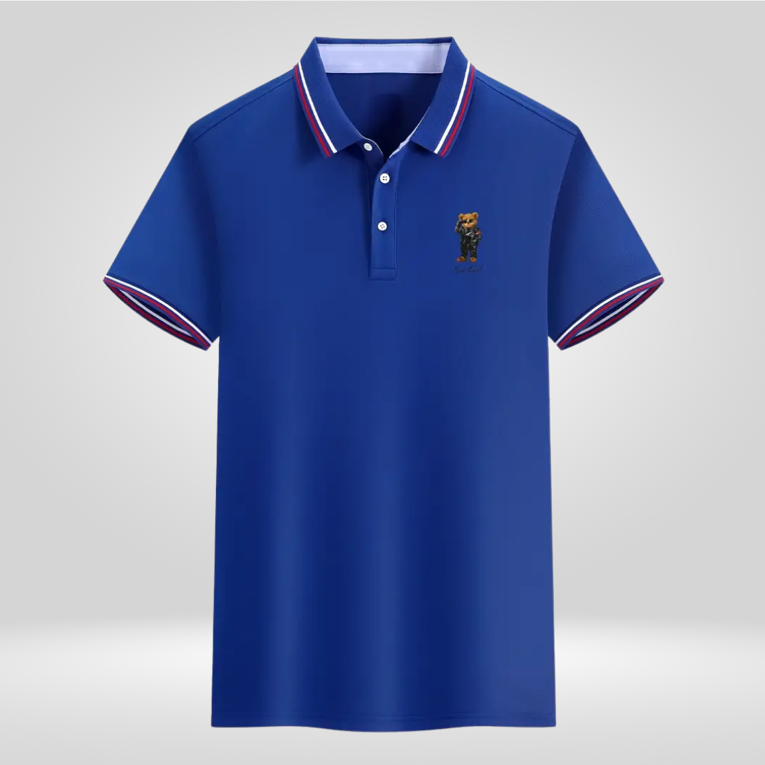 Heren polo - Comfort & Luxe met Beren print