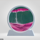 3D Zandkunst Glas Schilderij | Bewegend Diepzeelandschap Zandloper Decoratie