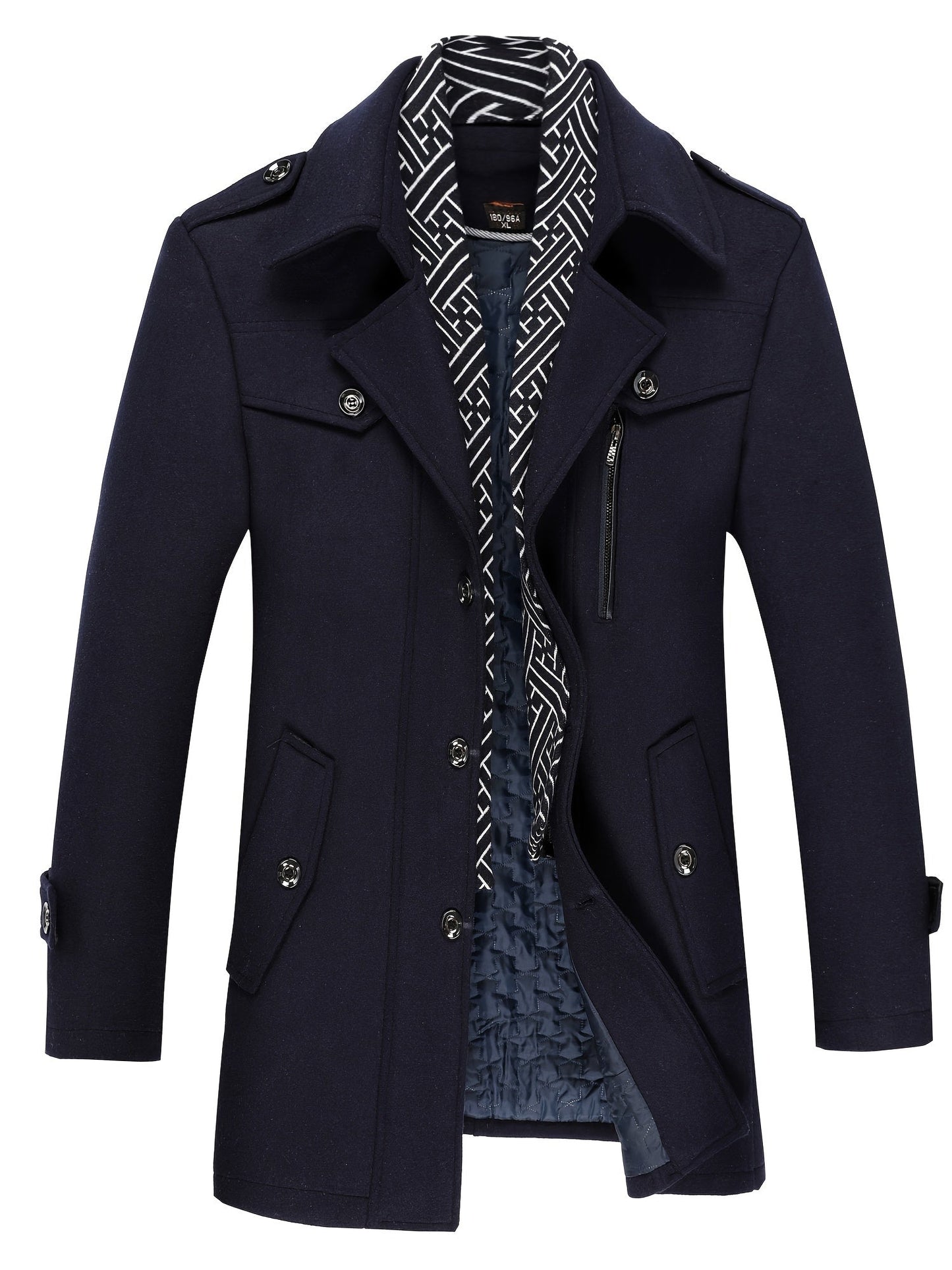 Heren Trenchcoat Design | Elegante Winddichte Winterjas