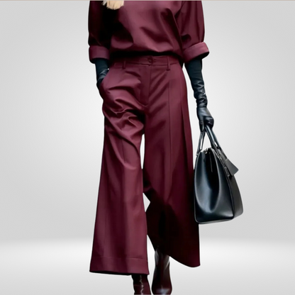 Dames Hoge Taille Broek - Wijde Pantalon voor Kantoor