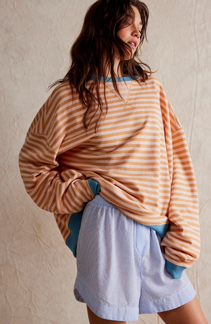 Gestreepte oversized Dames trui