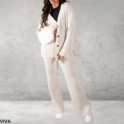 Luxe Cardigan & Broek Set – Comfortabel Elegantie