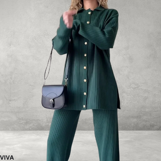 Dames Set met Overhemd en Broek – Stijlvol en Comfortabel Design