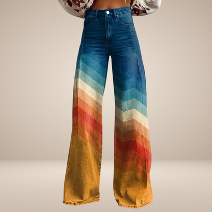 Kleur Rijke Dames Spijkerbroek – Stijlvolle en Comfortabele Jeans