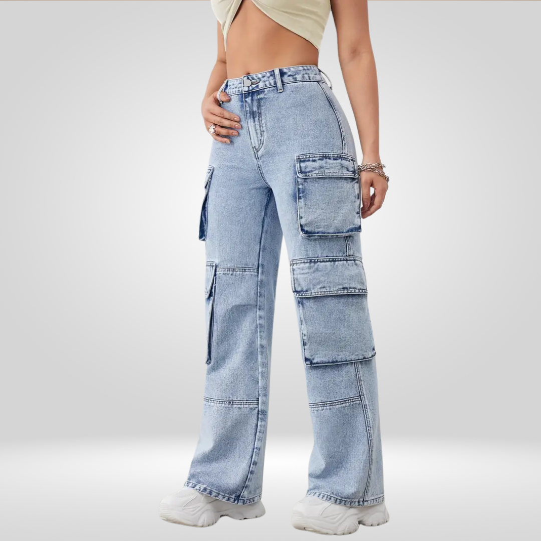 Dames Denim Cargobroek