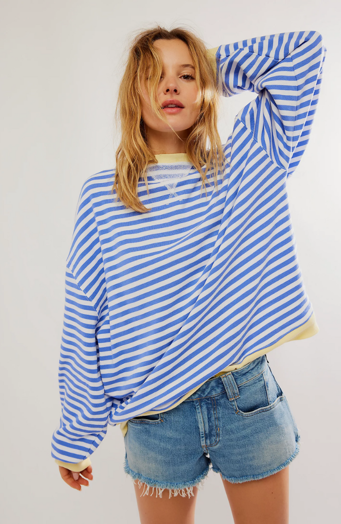 Gestreepte oversized Dames trui