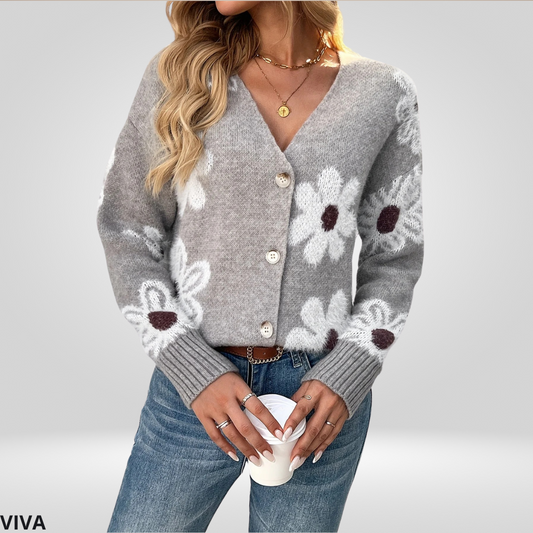 Dames Vest met bloemendessin