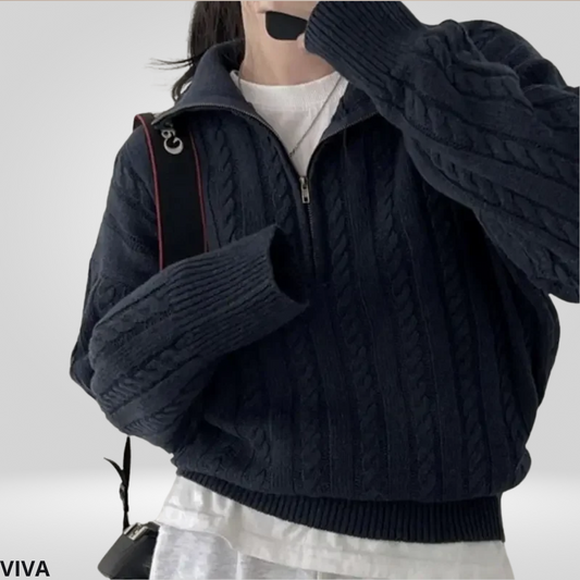 Half-zip trui voor dames