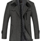 Heren Trenchcoat Design | Elegante Winddichte Winterjas