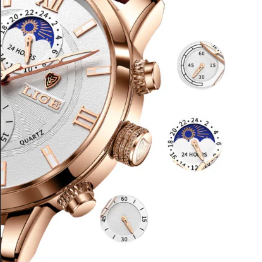 Luxury Moon Heren Horloge