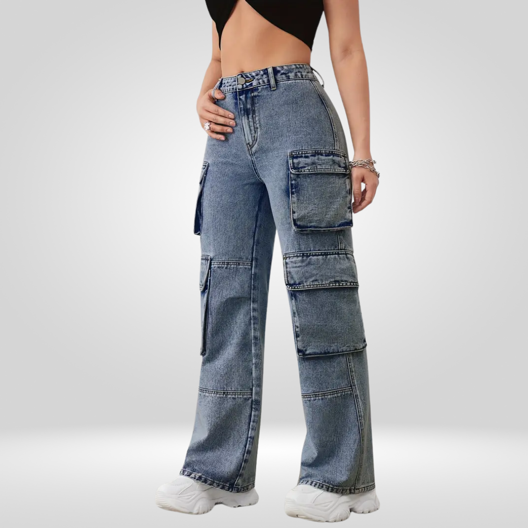 Dames Denim Cargobroek