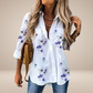 Elegante Damesblouse – Losse Pasvorm met Lange Mouwen en Casual Print