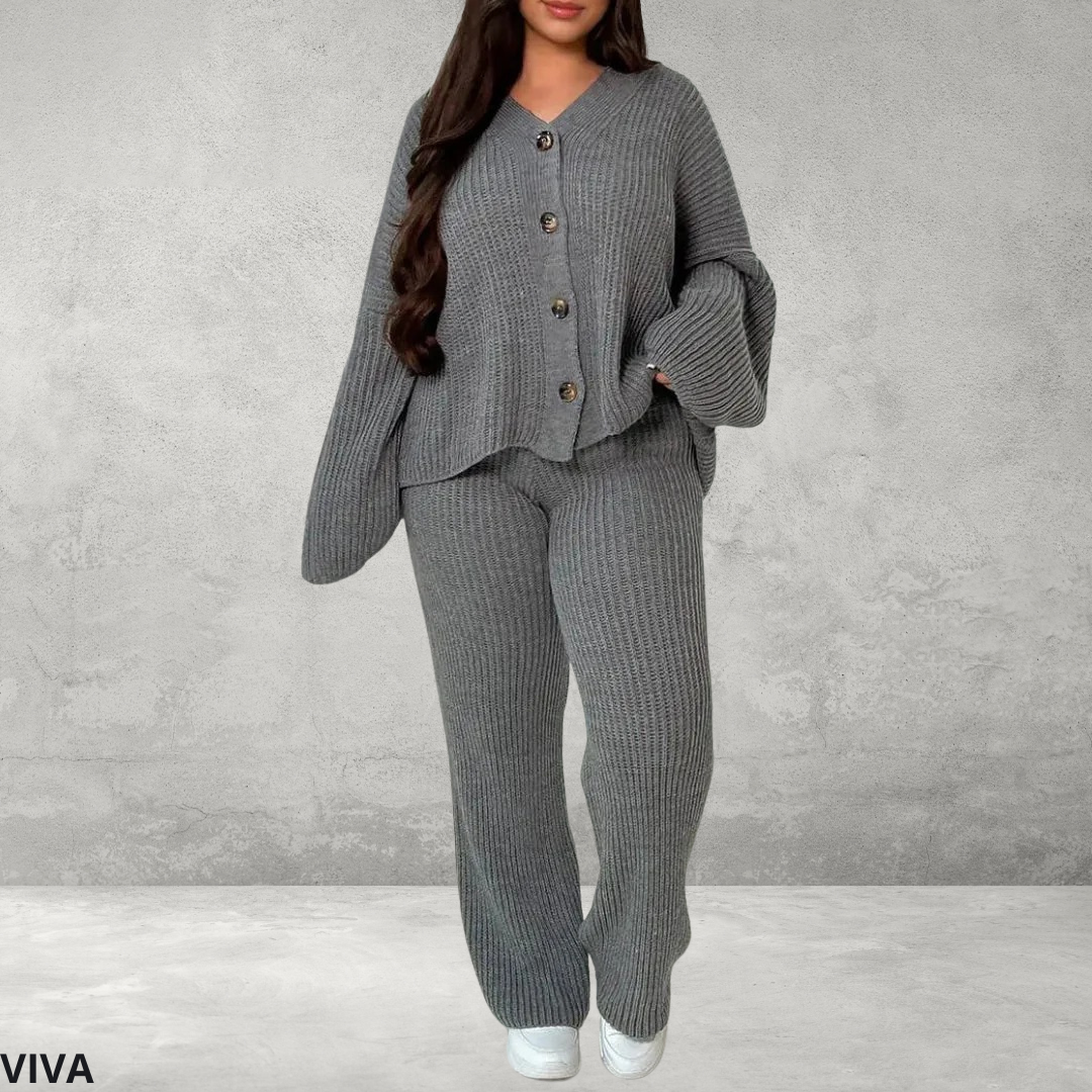 Luxe Cardigan & Broek Set – Comfortabel Elegantie