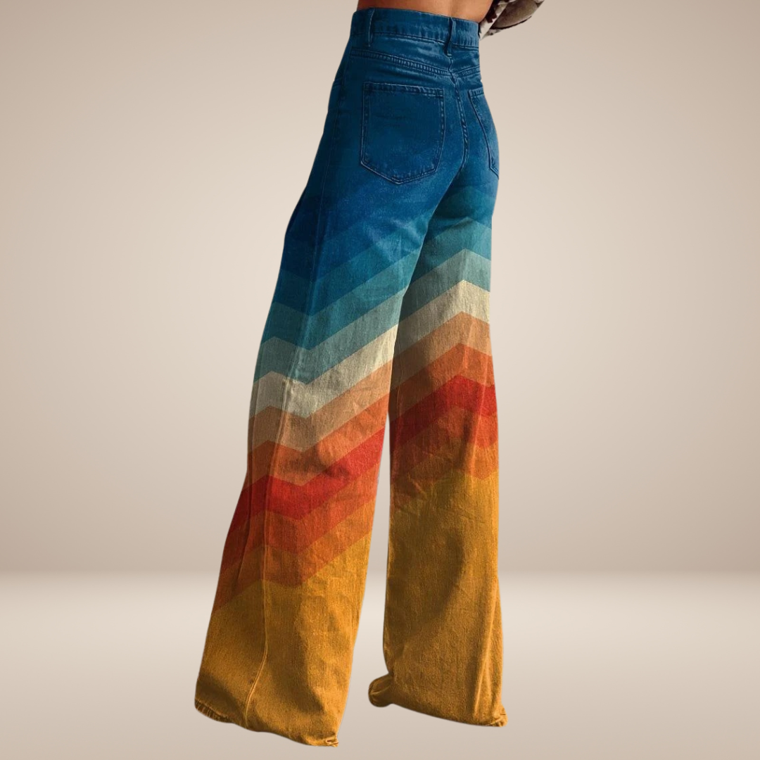 Kleur Rijke Dames Spijkerbroek – Stijlvolle en Comfortabele Jeans