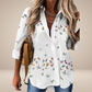 Elegante Damesblouse – Losse Pasvorm met Lange Mouwen en Casual Print