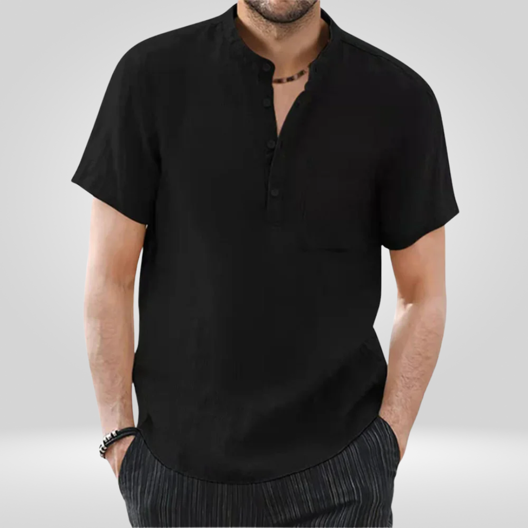 T-shirt met Knoopjes Voor Heren