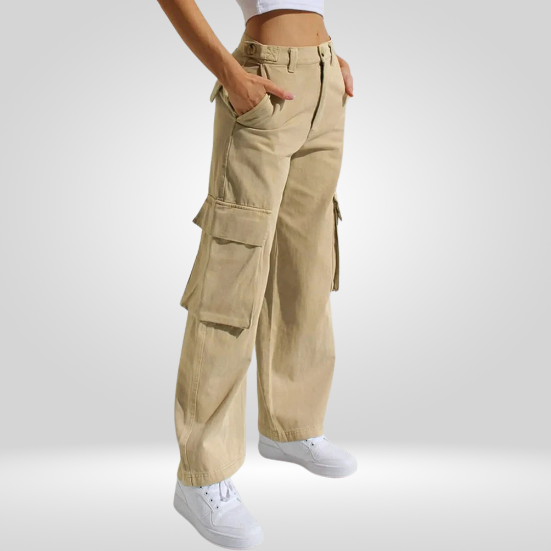 Stijlvolle Loszittende Cargo Broek voor Dames