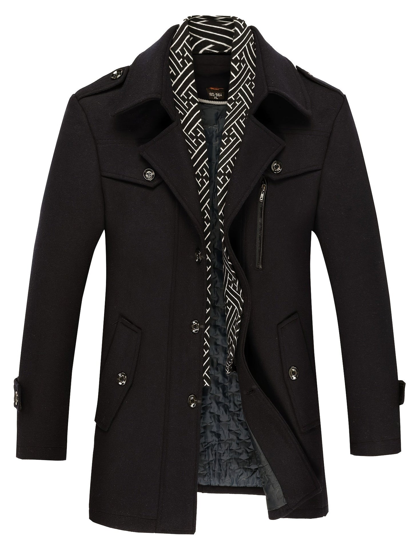 Heren Trenchcoat Design | Elegante Winddichte Winterjas