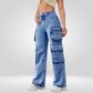 Dames Denim Cargobroek