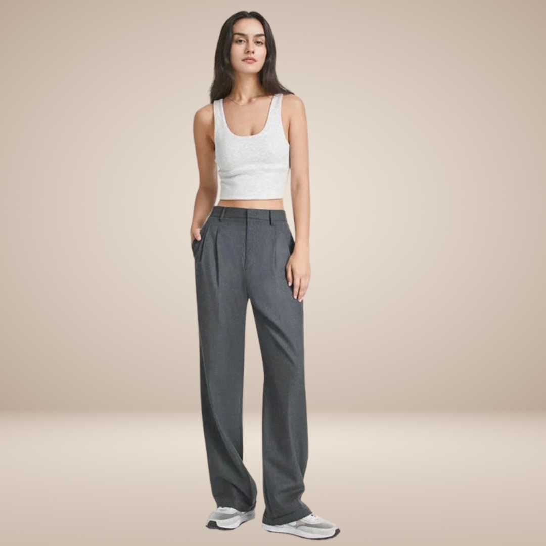 Dames Broek met Wijde Pijpen – Stijlvol en Comfortabel Design