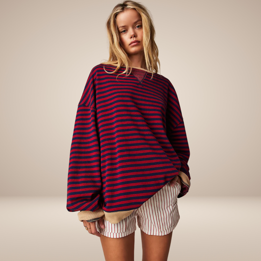 Gestreepte oversized Dames trui