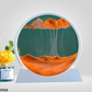 3D Zandkunst Glas Schilderij | Bewegend Diepzeelandschap Zandloper Decoratie