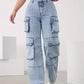 Dames Denim Cargobroek