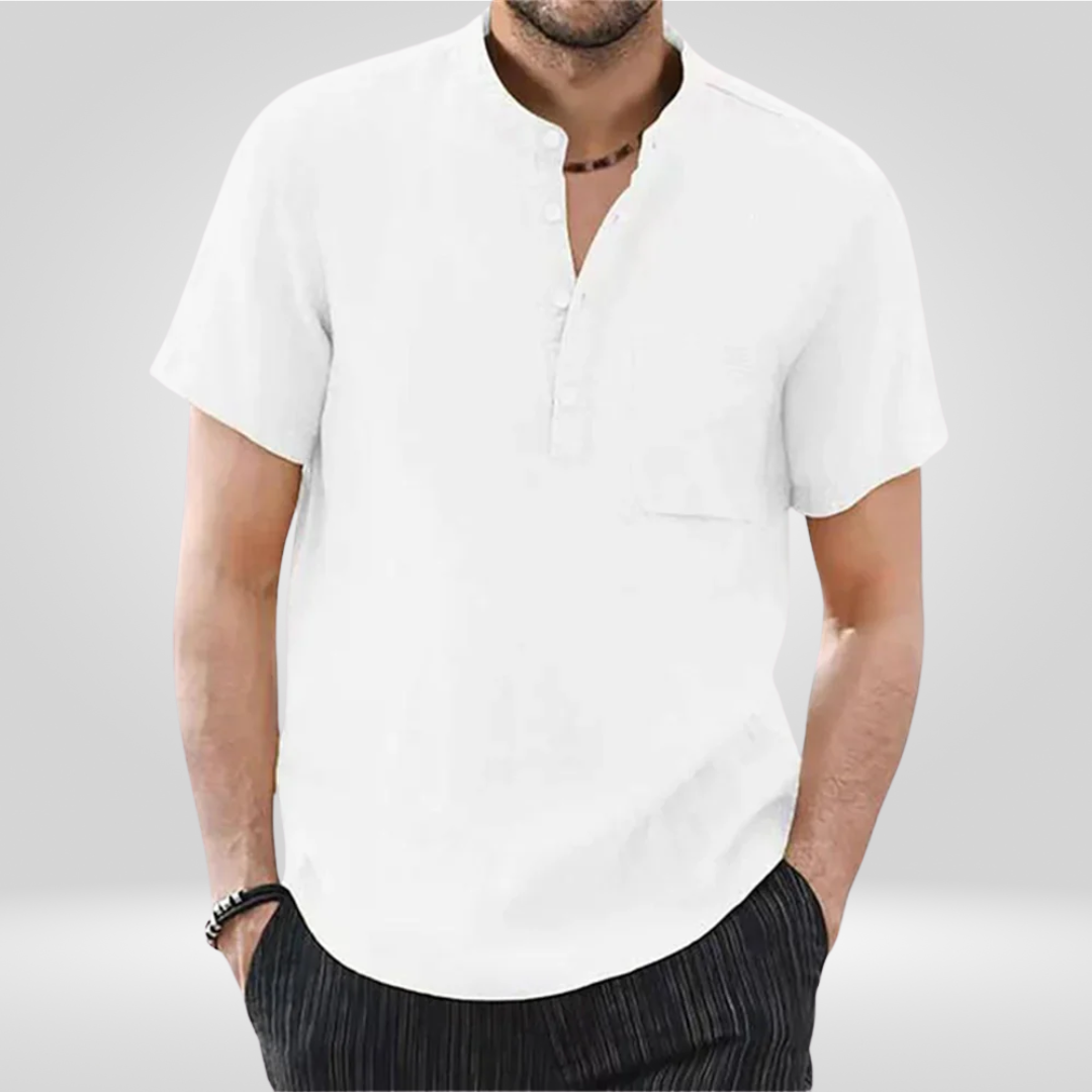 T-shirt met Knoopjes Voor Heren