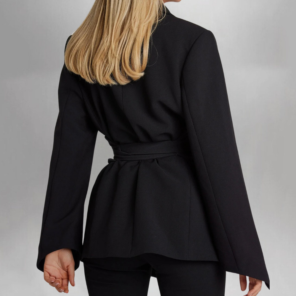 Stijlvolle Dames Blazer met Ceintuur – Elegante & Tijdloze Look