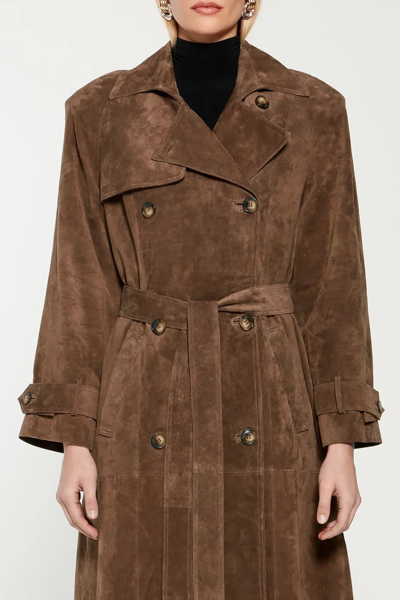 Sibba Suede Trenchcoat voor Dames