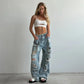 High-Waist Light Ripped Jeans