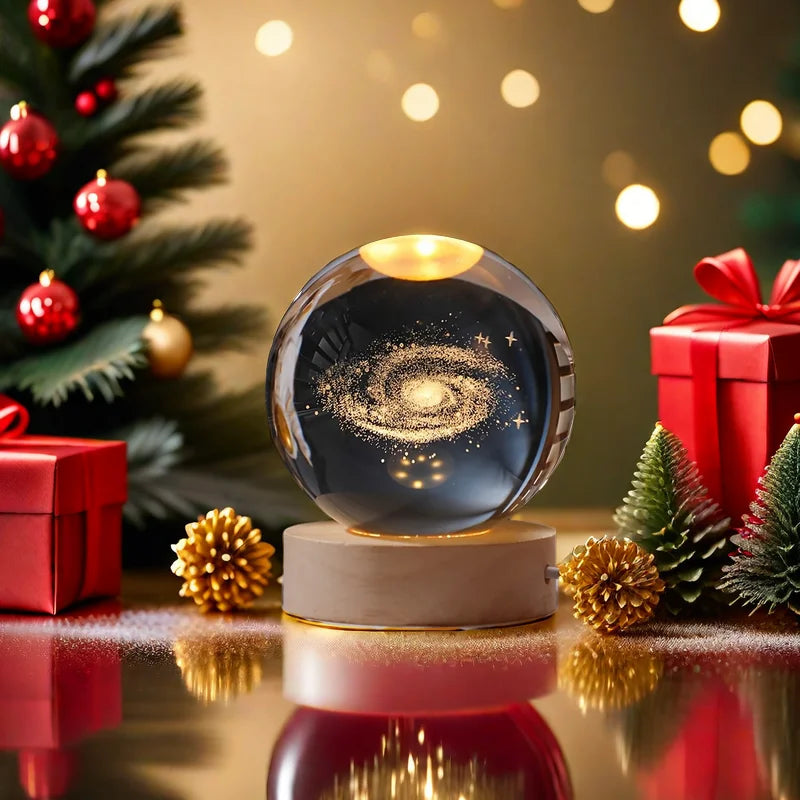 Galaxy Kristallen Nachtlamp | 3D Sterrenstelsel Decoratie