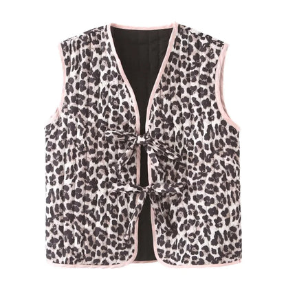 Leopard print dames vest