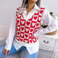 Dames Hartjes vest pullover