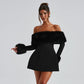 Zwarte Strapless Mini Jurk voor Dames – Bodycon Avondjurk met Elegante Pasvorm